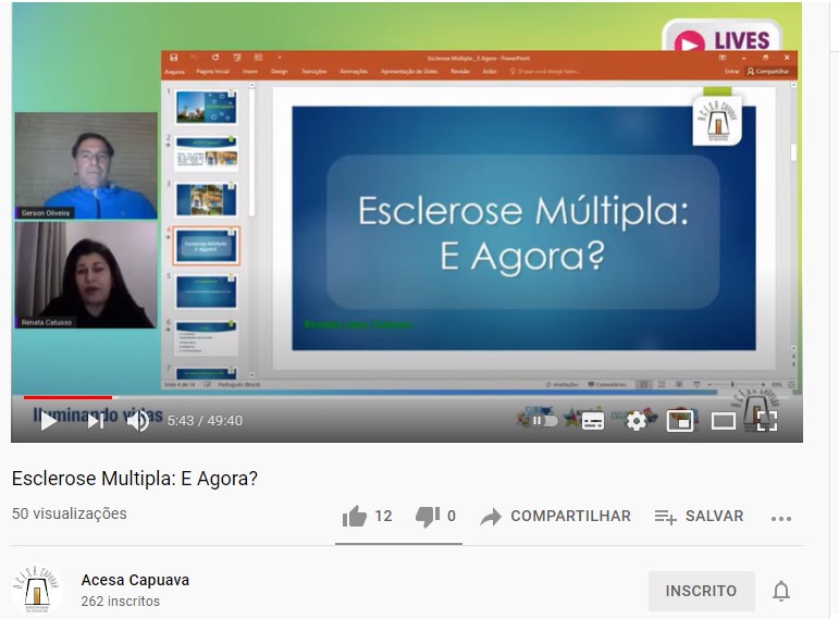 Durante agosto laranja, ACESA promove lives dedicadas a Esclerose Múltipla