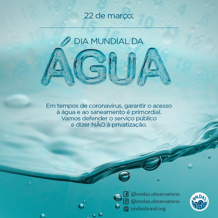 Dia 22 de março, “Dia Mundial de Água”, e nós com isso?