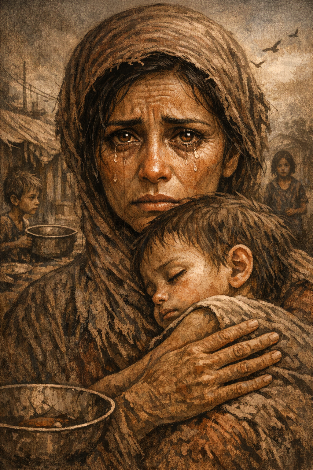 RETALHOS DE ALMA OU A CARA DA FOME A GENTE ENXERGA BEM É NOS OLHOS TRISTES DE MÃE