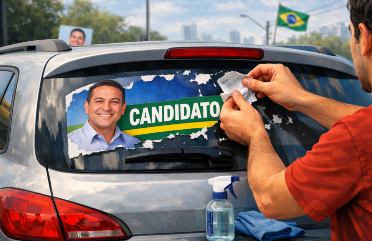 Eleições, adesivos e carros