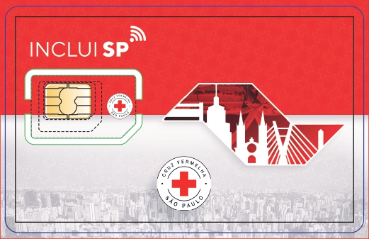 Em homenagem ao aniversário de São Paulo, Cruz Vermelha SP distribui chips de celulares com seis meses de internet grátis para pessoas em situação de vulnerabilidade social